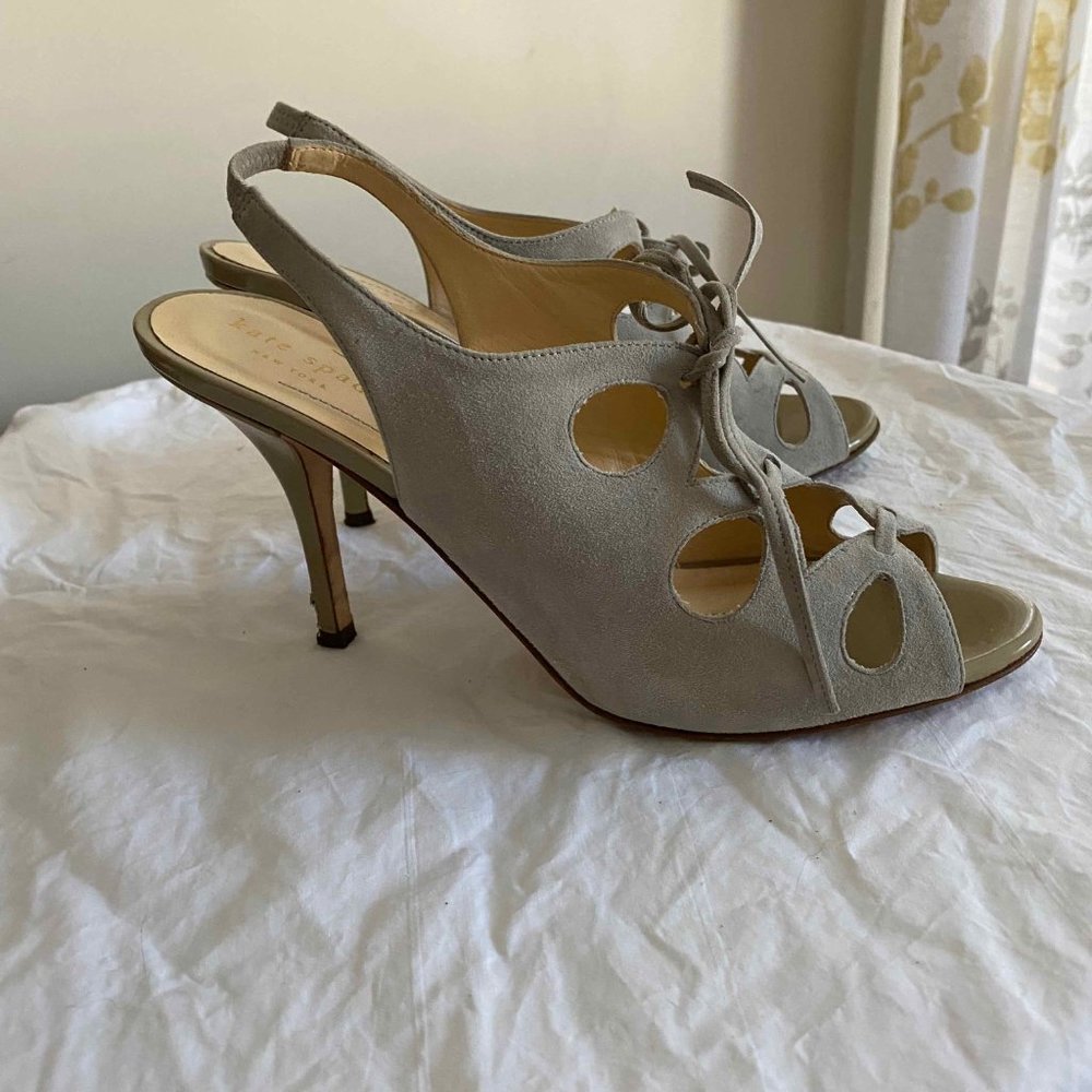 Grey Suede Vintage Kate Spade Sandals size 7.5